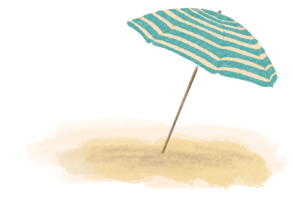 Beach umbrella illustration